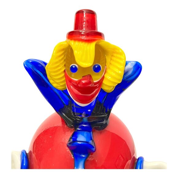 VTG Murano Italy Art Glass 7.5" BALL CLOWN FIGURINE Fratelli Pitau Sculpture - Picture 2 of 6